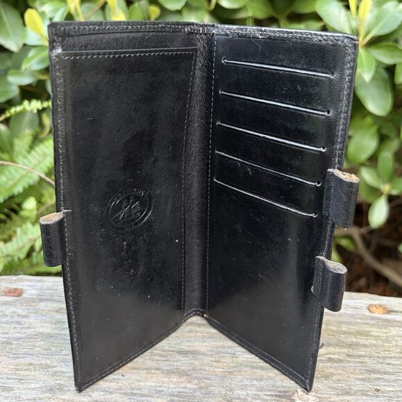 Brahmin Handbags - Brahmin Black Leather Checkbook Cover Wallet/Credit Card/Receipt Holder